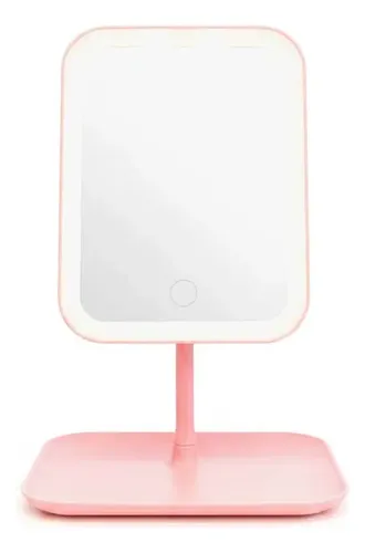Espejo Maquillaje Led Con Luz Y Organizador Mesa Usb