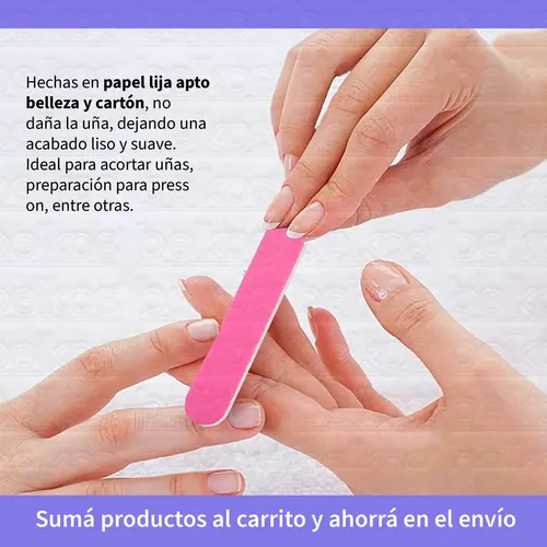 Set X 8 Limas Ultra Fina Para Manicuria Press On