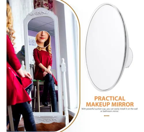 Espejo De Maquillaje Con Aumento, 1 Unidad, Con Ventosa, Par