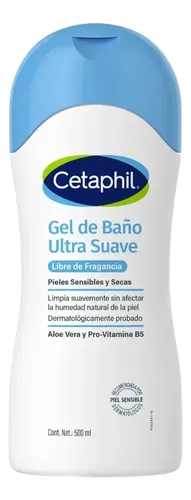 Cetaphil Gel de Baño Piel Sensible Sin Fragancia 500 ml