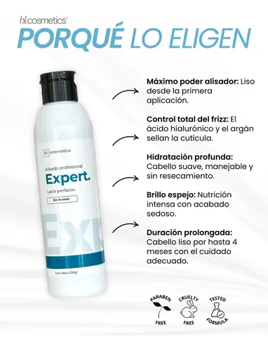 Alisado Expert Sin Formol Bl Cosmetics X 300 Ml