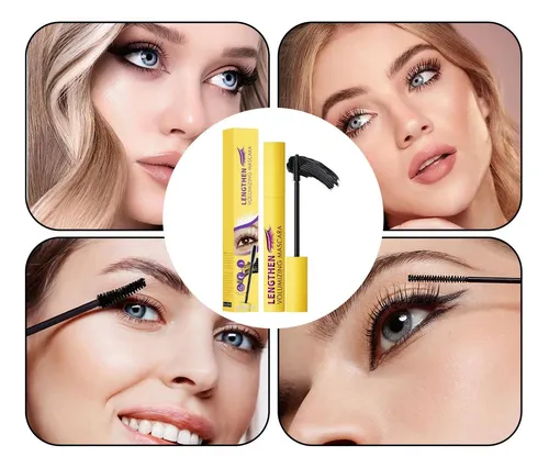 Maquillaje De Pestañas Máscara Voluminizadora Efecto Rizado Negro