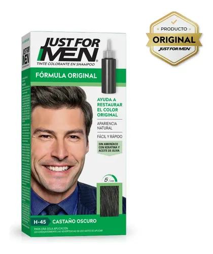 Tintura Shampoo Just For Men Fórmula Original Castaño Oscuro