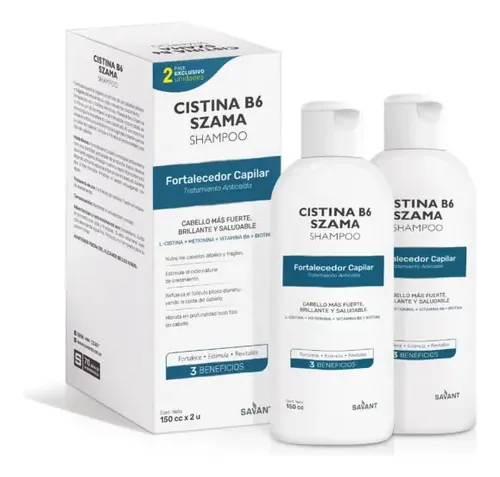 Cistina B6 Shampoo Anticaida Fortalecedor Pelo Pack X2 Uni