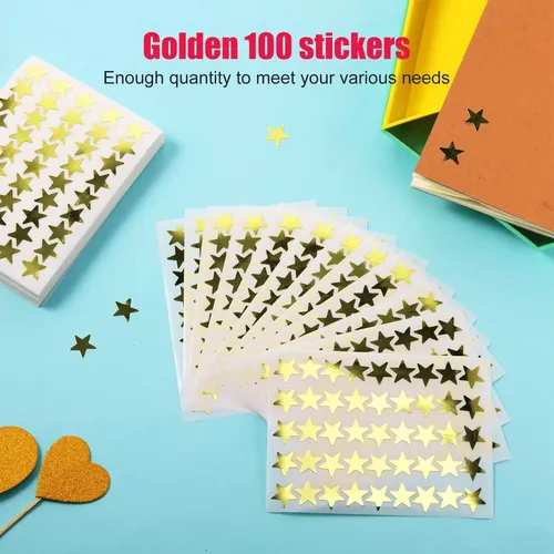 Stickers Metálicos Holográficos Coloridos De Estrellas 4500