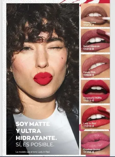 Avon Labial Líquido Lip Paint Matte Ultra Hidratante Acabado Mate Color Honey love
