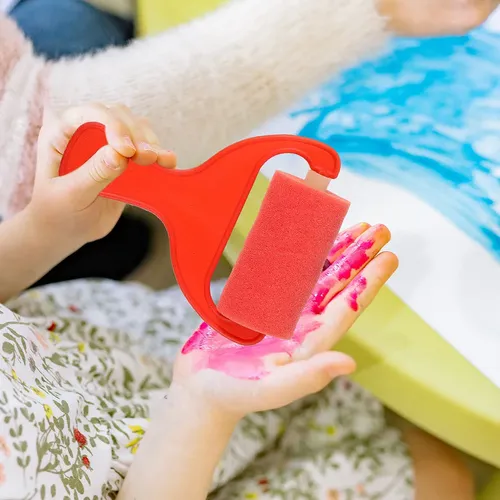 8 Piezas De Pinceles De Esponja For Niños, Herramientas De