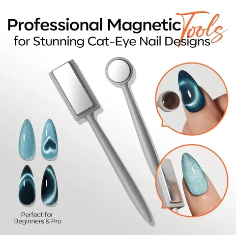 12 Herramientas De Diseño De Uñas Magnéticas Con Forma De Oj