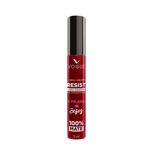 Labial Líquido Vogue Cosméticos Mate Resist A Prueba Besos