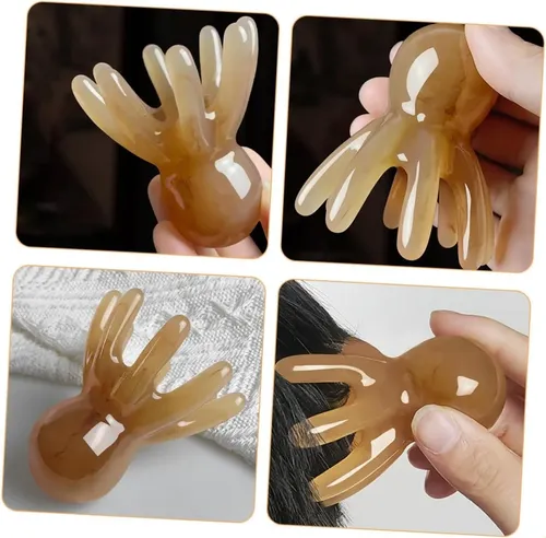 Masajeador De Cabelludo Con Diseño De Pulpo De Resina 1