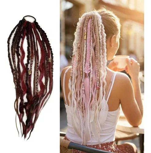 Cola De Caballo Elástica Dread, Extensiones De Cabello De