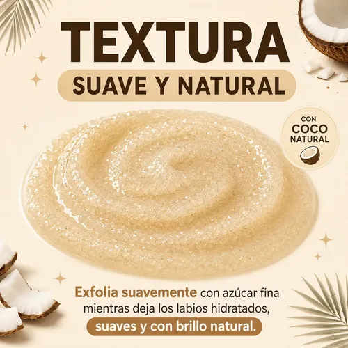 Exfoliante Labial Mely Azúcar Coco Ceramidas Lip Scrub 40g