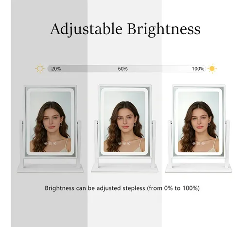Nuevas Luces Led Europeas Y Americanas Con Espejos De 25*30cmwhite