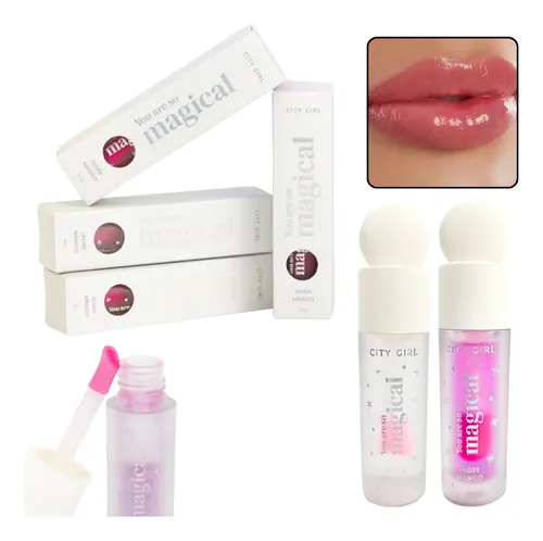 Labial Balsamo Magico Lip Gloss Cambia De Color City Girl