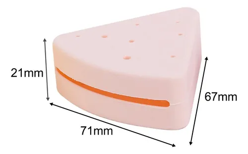 Caja De Almacenamiento De Esponja De Maquillaje Rosa Claro