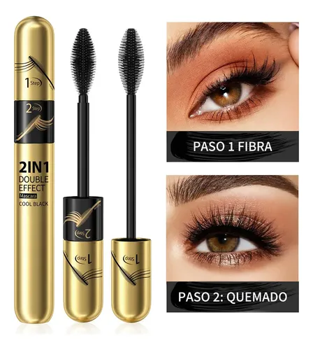 Mascara De Pestañas Rimel 2+1 Doble Efecto Alargador Curvado