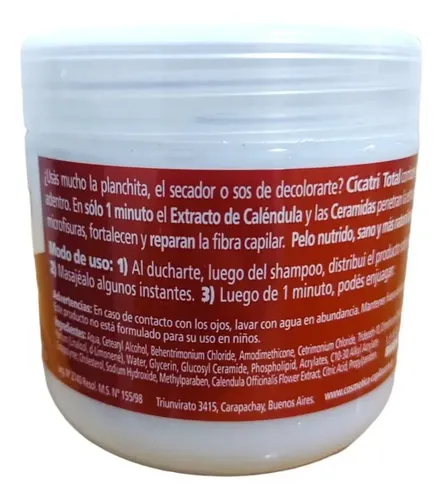 Tratamiento Reparador Capilar Cicatri Total Mary Bosques