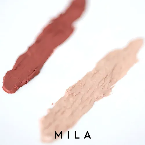 Set Rubor e Iluminador Mila Profesional Barra Rosa 5.6mL