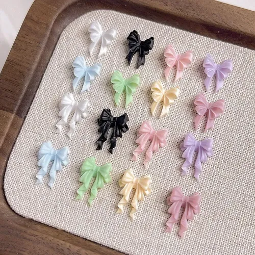 100 Piezas De Lazos Coloridos For Uñas, Lazos De Cinta