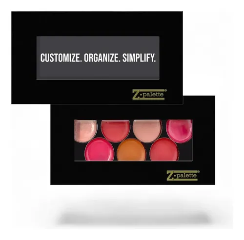 Paleta Maquillaje Magnética Mini Negra Con Ventana