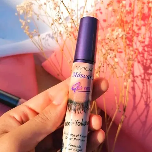 Rímel Máscara De Pestañas Maxi Volumen Morado 4 En 1 Prosa