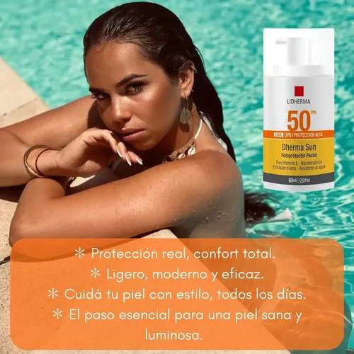 Lidherma Dherma Sun Protector Solar Facial Uva 50 Facial Uvb