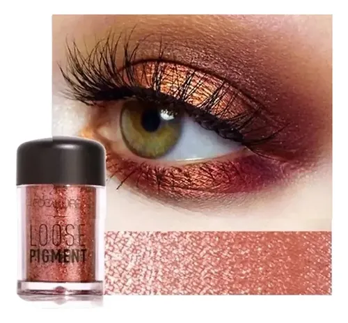 Pigmento Con Glitter Apto Maquillje Y Uñas Terracota