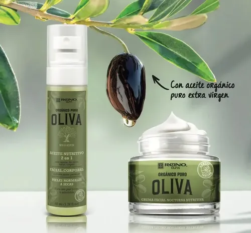 Crema Facial Nocturna Reino Oliva Hidratante y Nutritiva 50g Noche