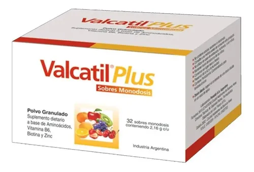 Valcatil Plus 32 Sobres Anticaída Aminoácidos Fortalecedor