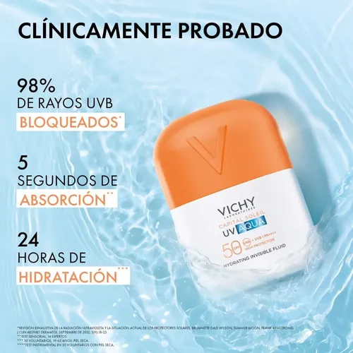 Vichy Capital Soleil Uv Aqua Invisible Fps50+ Solar Facial