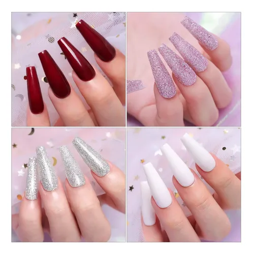 Set De Pintura Base En Polvo Para Uñas Azurebeauty, 15 Ml