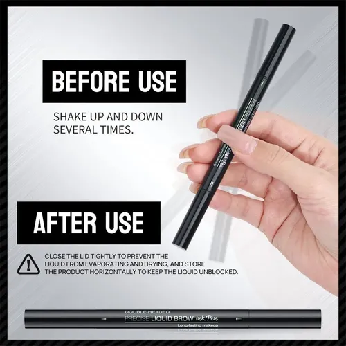 Lápiz De Cejas Doble Punta Impermeable Qh Marrón Oscuro