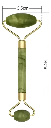 Masajeador Doble Rodillos Piedra Jade Facial Corporal Oferta