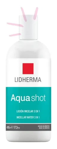Lidherma Aquashot Loción Micelar 490ml. Demaquillante