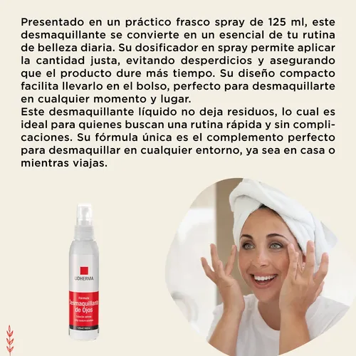 Desmaquillante De Ojos Lidherma Limpieza Spray Pestañas