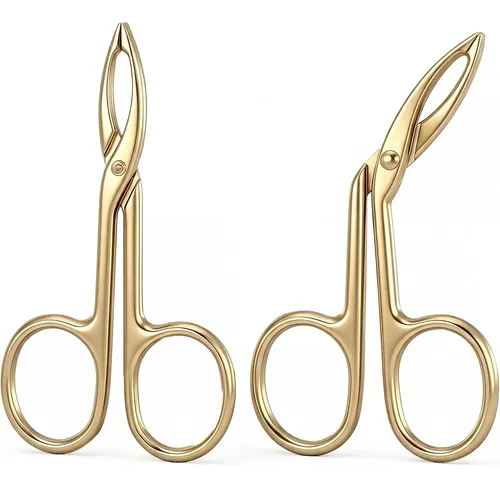 Pinzas Cejas Acero Doradas Precisión Depilación Facial