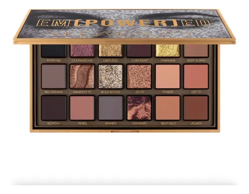 Paleta de Sombras Huda Beauty Empowered con 18 Tonos, de Larga Duración
