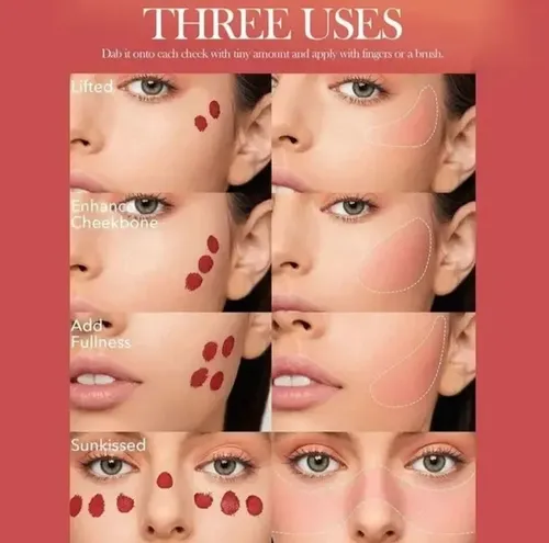 Rubor Líquido Pink21 Con Esponja | Black Is The New Blush Tono Del Maquillaje Tono 4