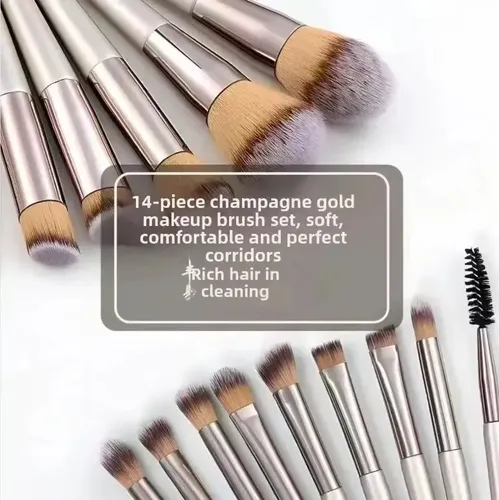Set De Brochas De Maquillaje Velvoss, 14 Piezas, Color Y