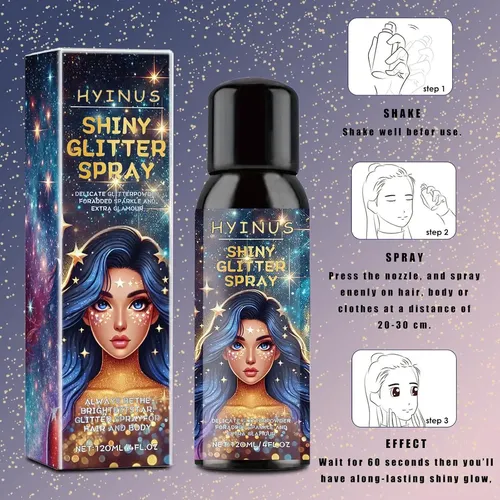 Spray Brillante Para Cuerpo Y Cabello Hyinus 120ml Oro