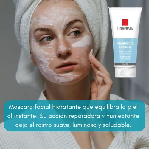Skinbioma Mask Lidherma Mascara Facial Hidratante Rosacea