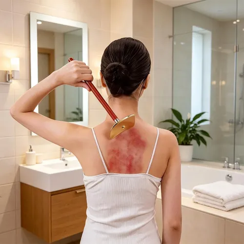 Brass Gua Sha Board Ergonomic Portable Massager Scraper