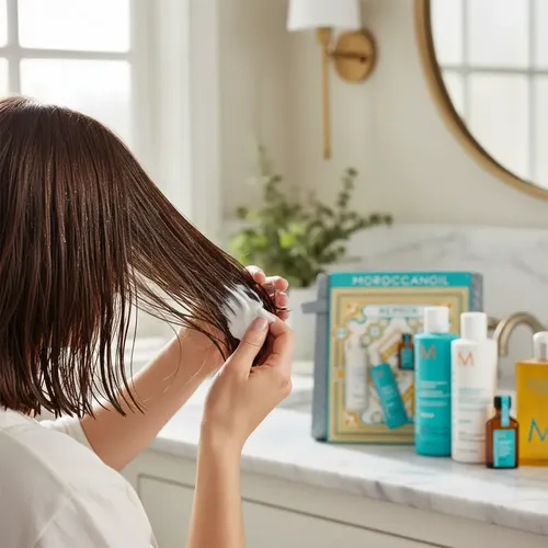 Moroccanoil Kit Reparación Capilar+ Gel Corporal Baño+ Bolso
