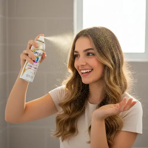 Spray Star Flash Opcion Purpurina Oro Cabello X 115gr