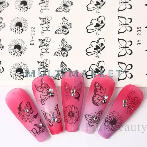 Stickers Al Agua Para Uñas Mariposas – Water Decals Nal Art