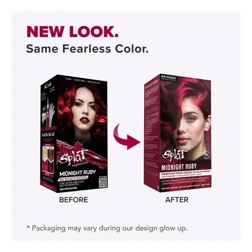 Tinte Para Cabello Splat Midnight Ruby, Vegano, 6 Onzas