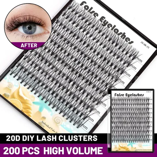 Pestañas Postizas Dedila 16-18-20mm D Curl 0.07mm 200 Pcs