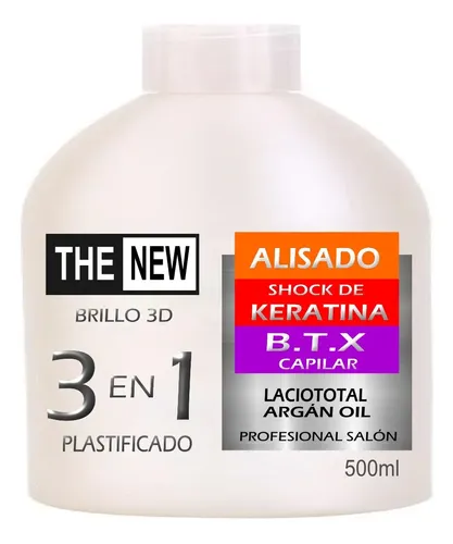 Alisado Plastificado Brasilero 3 En 1 Triple Accion 500 Ml