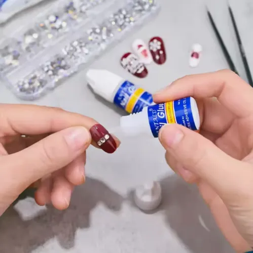Pegamento X10 Nail Glue Uñas Postizas Tips Strass Gotero