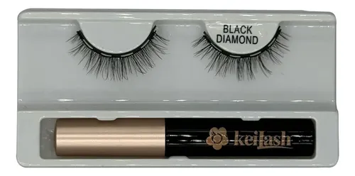 Kit de Pestañas Magnéticas Keilash Black Diamond Con Delineador Negro